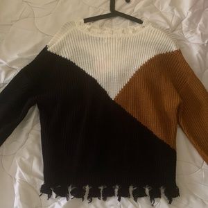 Mixed Color Knitted Sweater